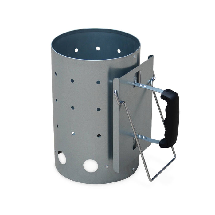 Camino di accensione xl per barbecue a carbonella, 30cm, grigio
