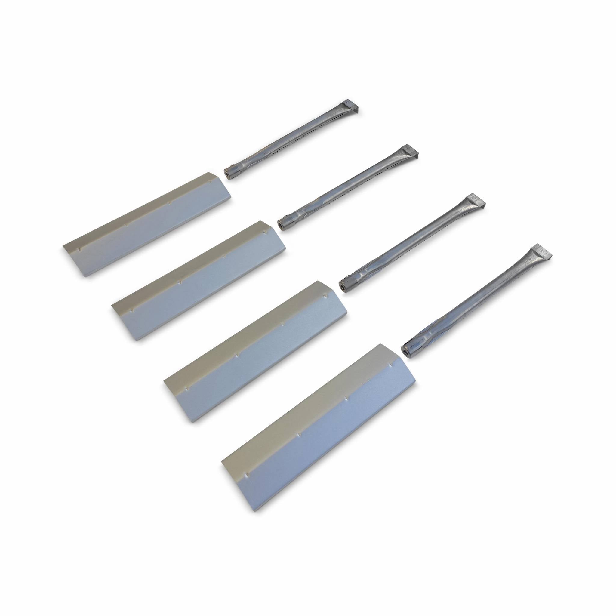 Set di 4 bruciatori e 4 diffusori per barbecue athos, albert e bazin