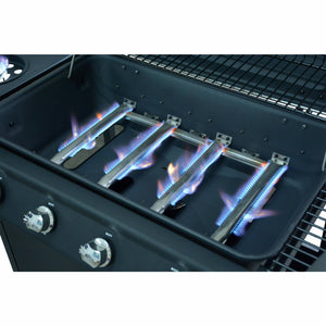 Set di 4 bruciatori e 4 diffusori per barbecue athos, albert e bazin
