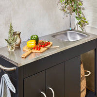 Cucina da esterno in acciaio, nero