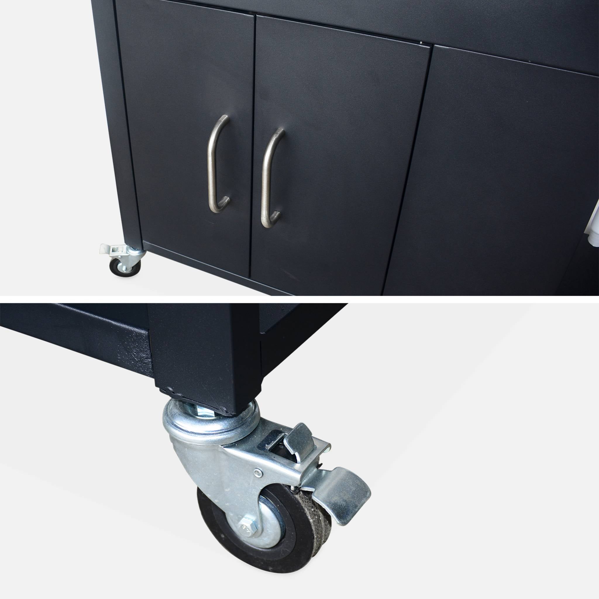 Cucina da esterno in acciaio, nero