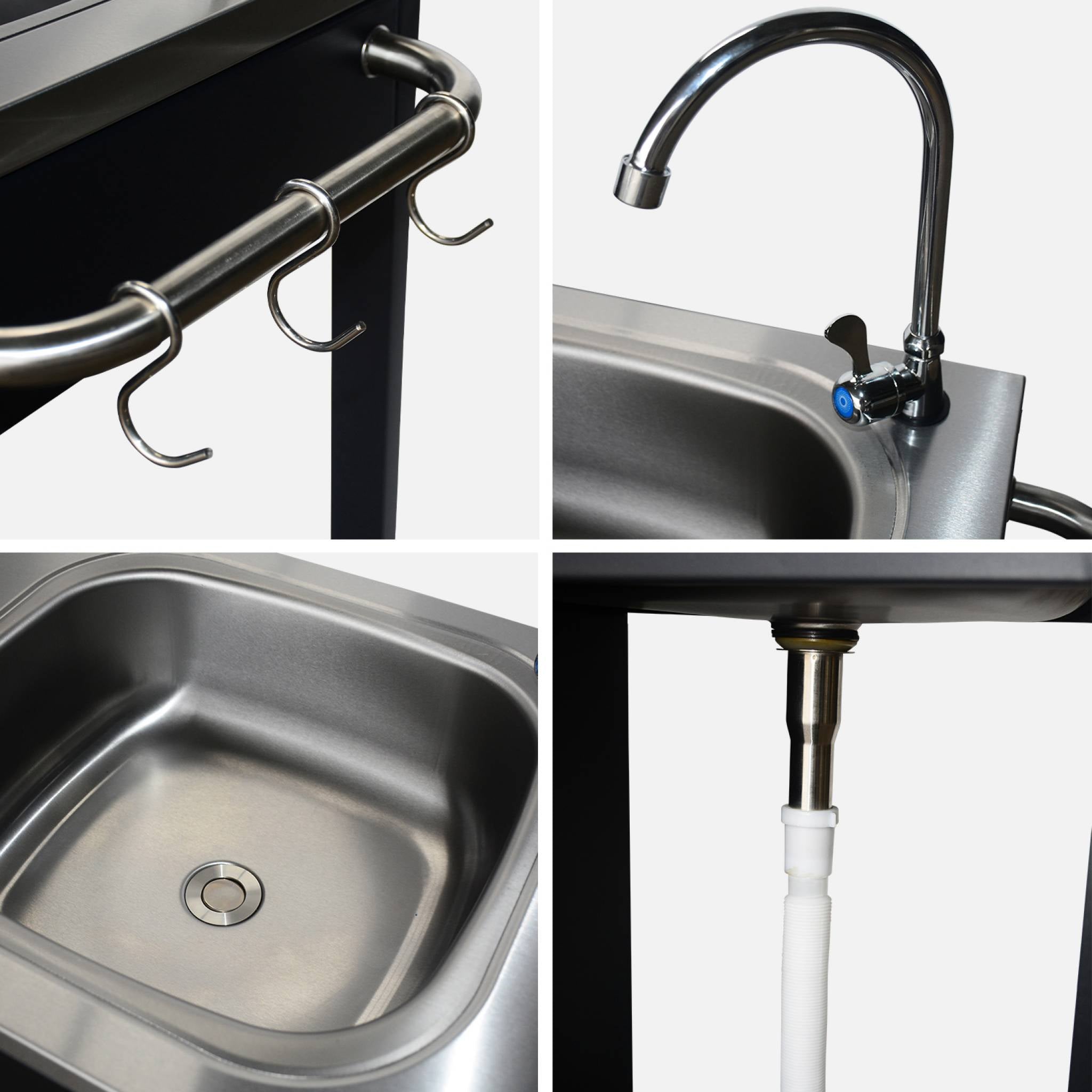 Cucina da esterno in acciaio, nero