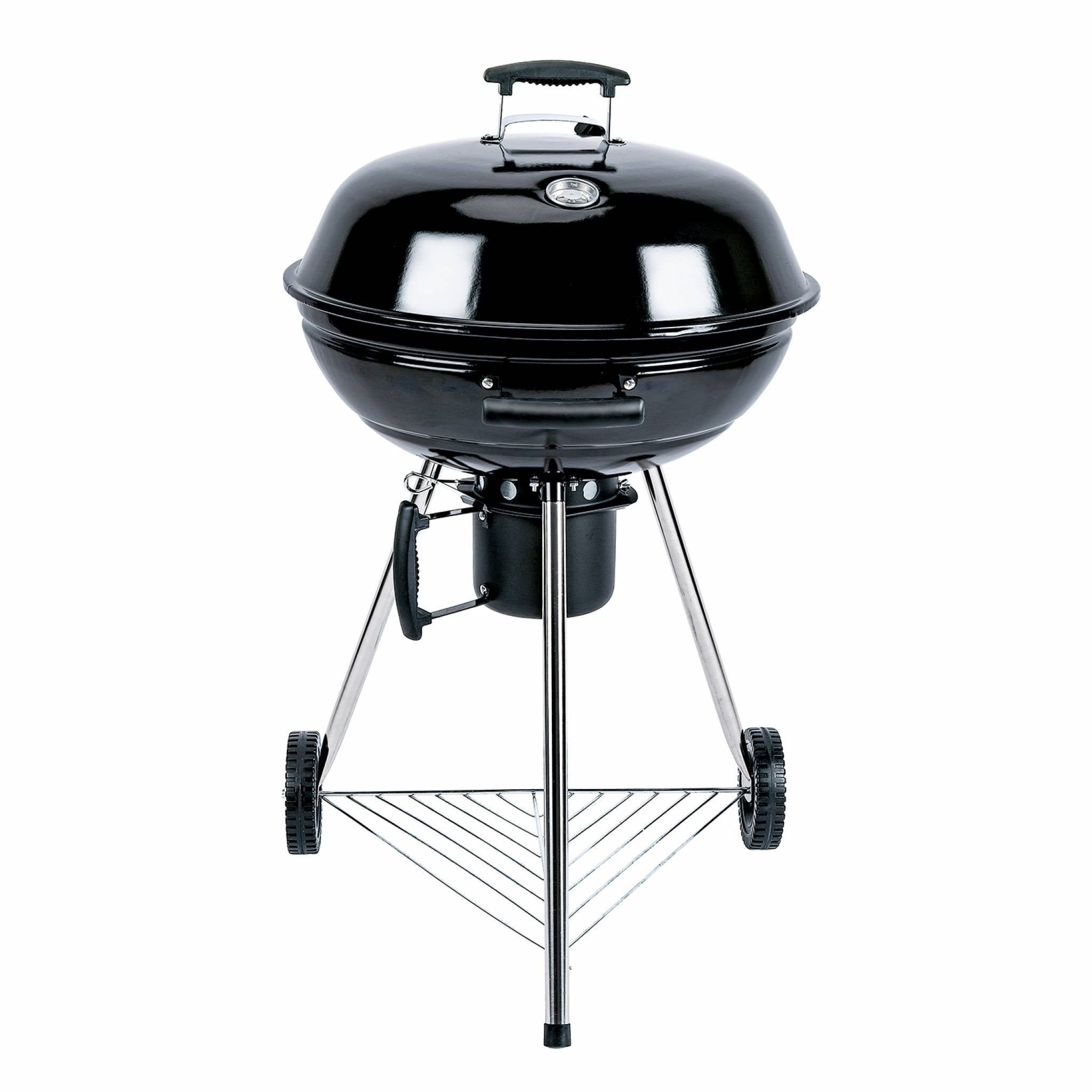 Barbecue a carbonella grill + affumicatore, nero