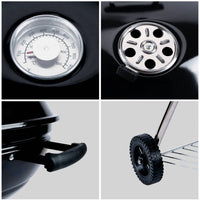 Barbecue a carbonella grill + affumicatore, nero