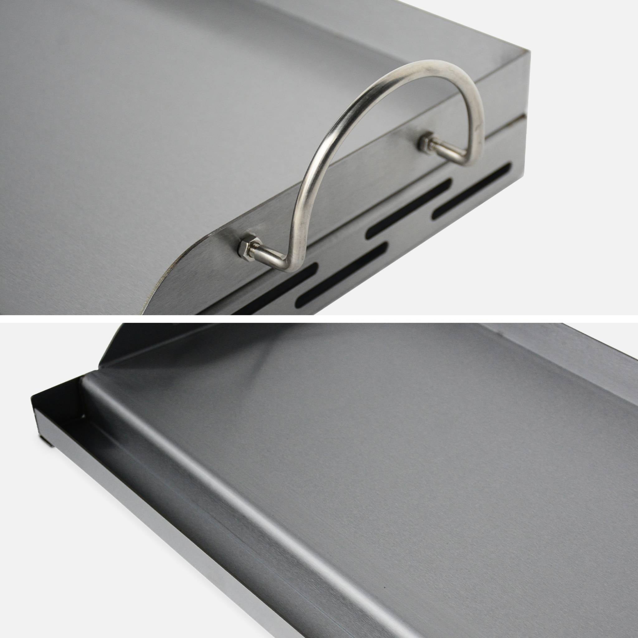 Piastra plancha universale per barbecue 40 cm, inox