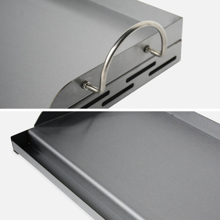 Piastra plancha universale per barbecue 40 cm, inox