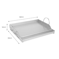 Piastra plancha universale per barbecue 40 cm, inox