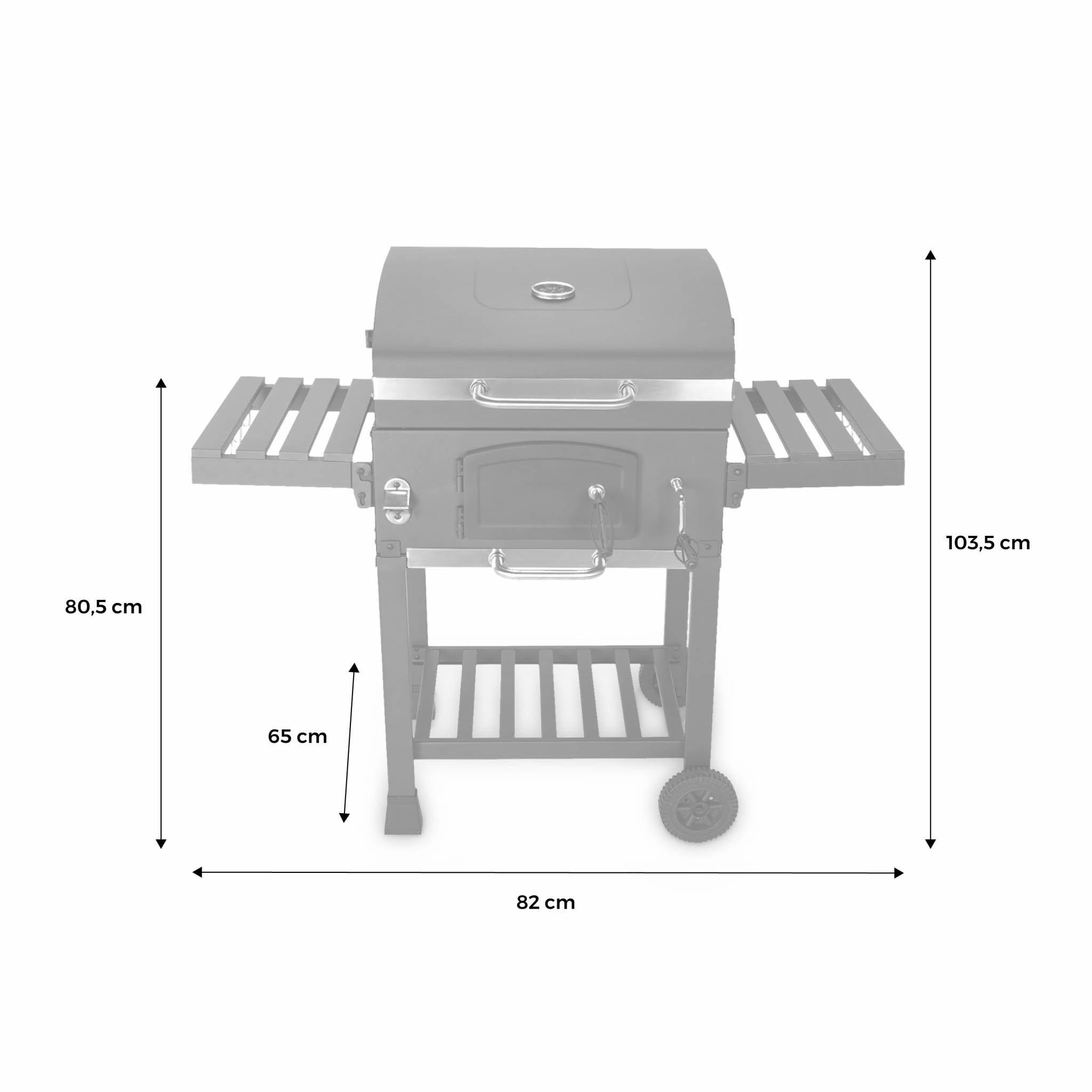 Barbecue a carbonella grill + affumicatore, nero
