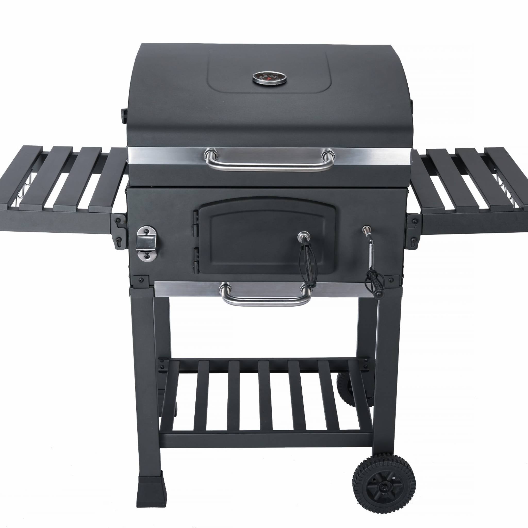 Barbecue a carbonella grill + affumicatore, nero