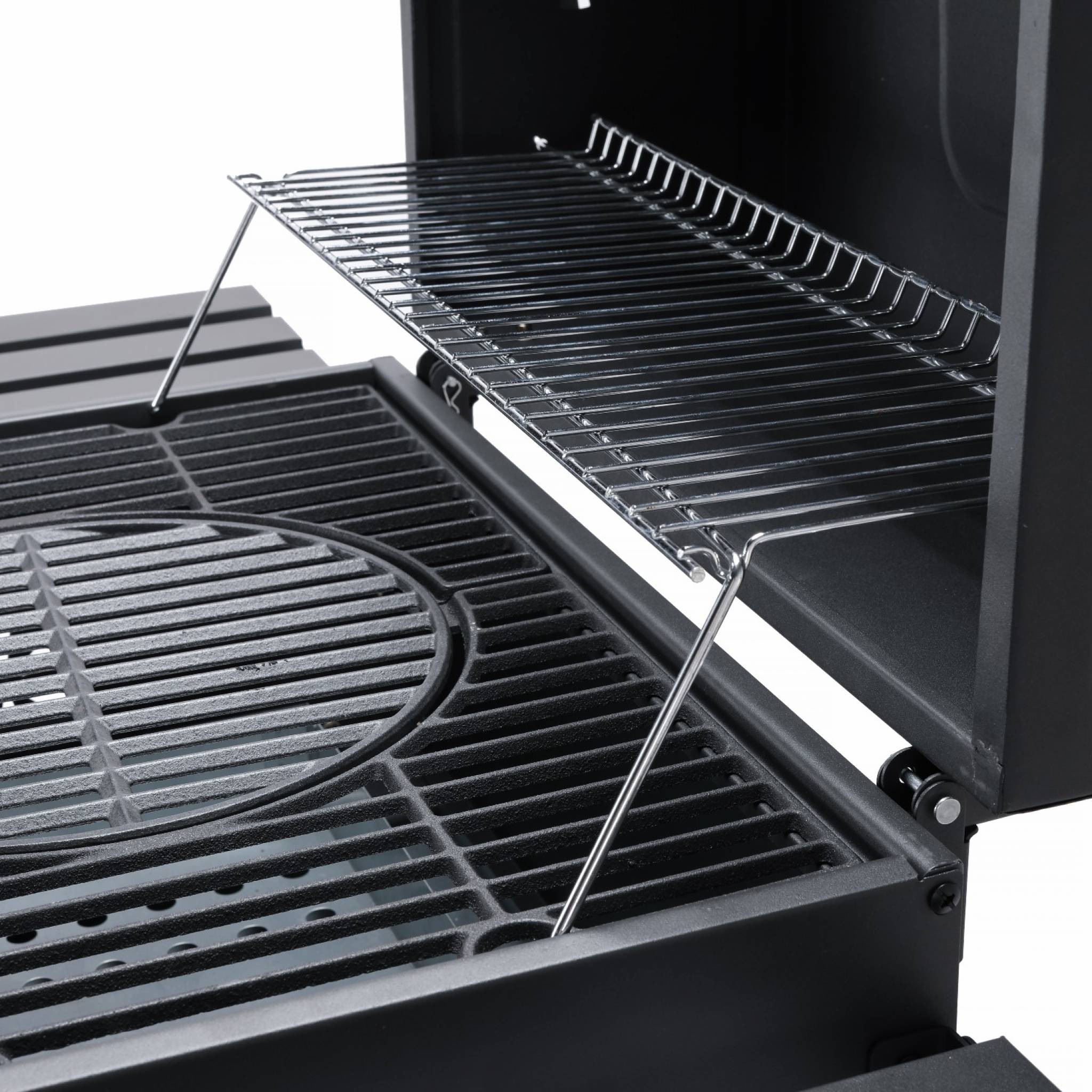 Barbecue a carbonella grill + affumicatore, nero