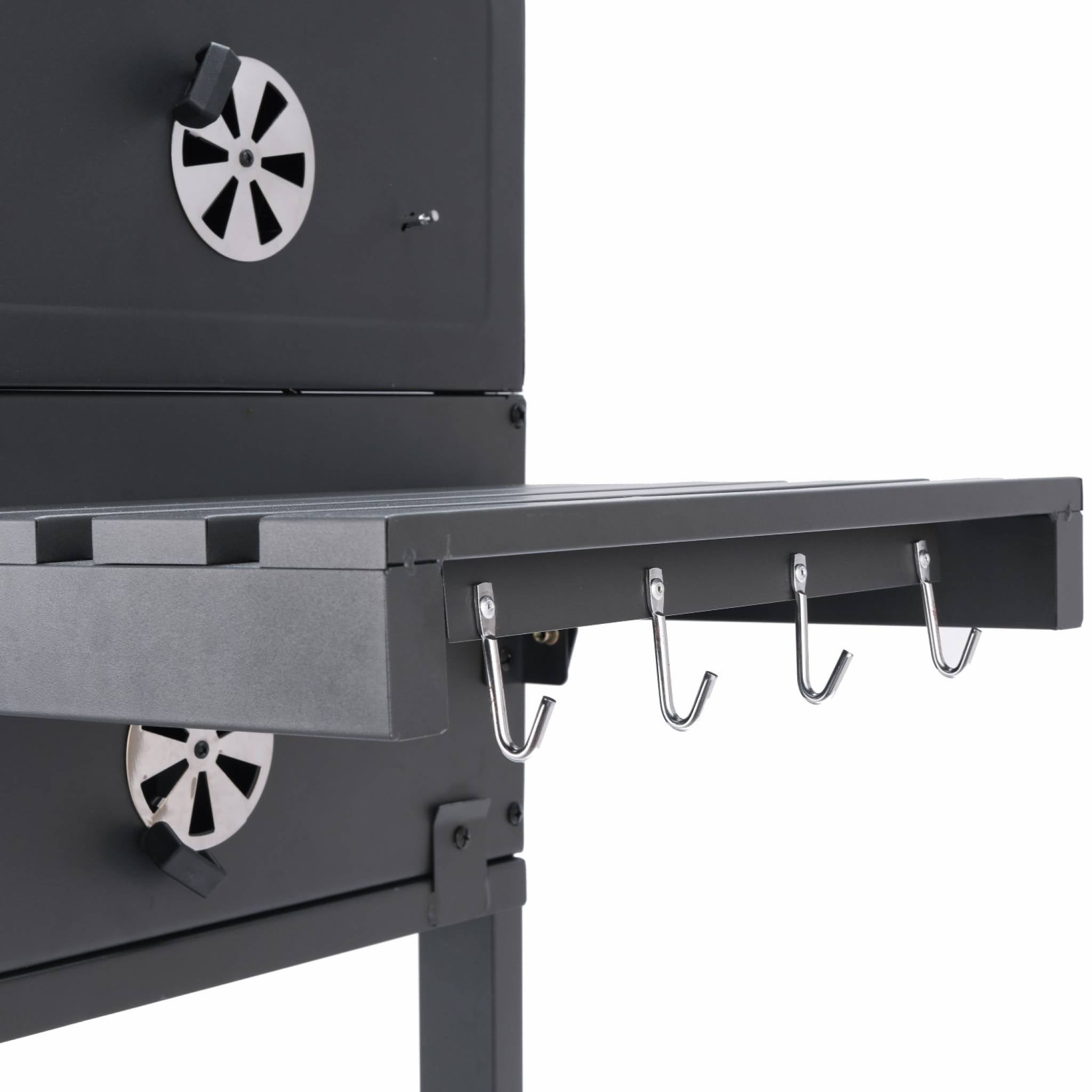 Barbecue a carbonella grill + affumicatore, nero