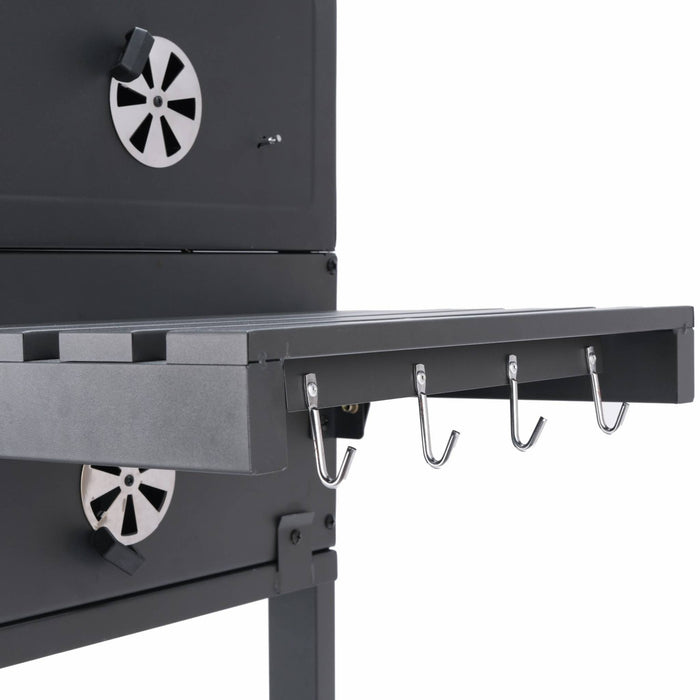 Barbecue a carbonella grill + affumicatore, nero