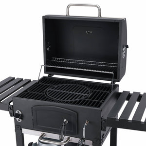 Barbecue a carbonella grill + affumicatore, nero
