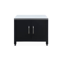 Barbecue a gas 4 bruciatori + mobile in acciaio l80cm, nero