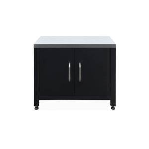 Barbecue a gas 4 bruciatori + mobile in acciaio l80cm, nero