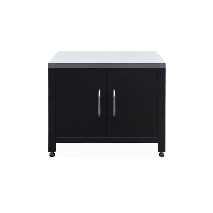 Barbecue a gas 4 bruciatori + mobile in acciaio l80cm, nero