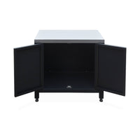 Barbecue a gas 4 bruciatori + mobile in acciaio l80cm, nero