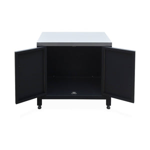 Barbecue a gas 4 bruciatori + mobile in acciaio l80cm, nero