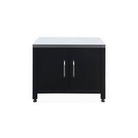 Cucina esterna 5 moduli con barbecue a gas 4 bruciatori, nero