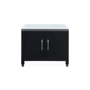 Cucina esterna 5 moduli con barbecue a gas 4 bruciatori, nero