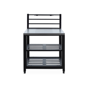 Mobili per cucina da esterno, 4 moduli in acciaio, nero