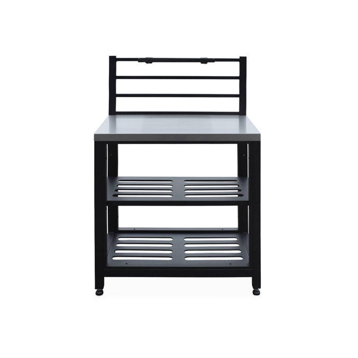 Mobili per cucina da esterno, 4 moduli in acciaio, nero