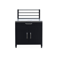 Mobili per cucina da esterno, 4 moduli in acciaio, nero