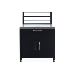 Mobili per cucina da esterno, 4 moduli in acciaio, nero