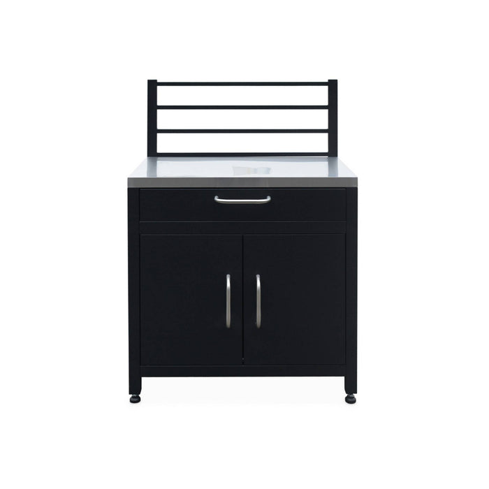 Mobili per cucina da esterno, 4 moduli in acciaio, nero