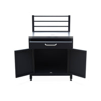 Mobili per cucina da esterno, 4 moduli in acciaio, nero