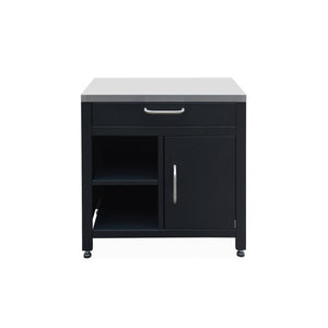 Mobili per cucina da esterno, in acciaio inox, 6 moduli, nero