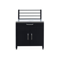 Mobili per cucina da esterno, in acciaio inox, 6 moduli, nero