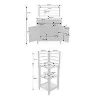 Mobili per cucina da esterno, in acciaio inox, 6 moduli, nero