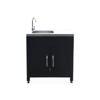 Cucina da esterno, 6 moduli e barbecue a gas, 4 bruciatori, argenté