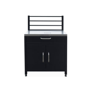 Cucina da esterno, 6 moduli e barbecue a gas, 4 bruciatori, argenté