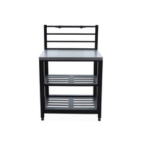 Mobile da esterno in acciaio 2 ripiani, 80cm, nero