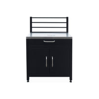 Mobile da esterno in acciaio 1 cassetto e 1 anta, 80cm, nero