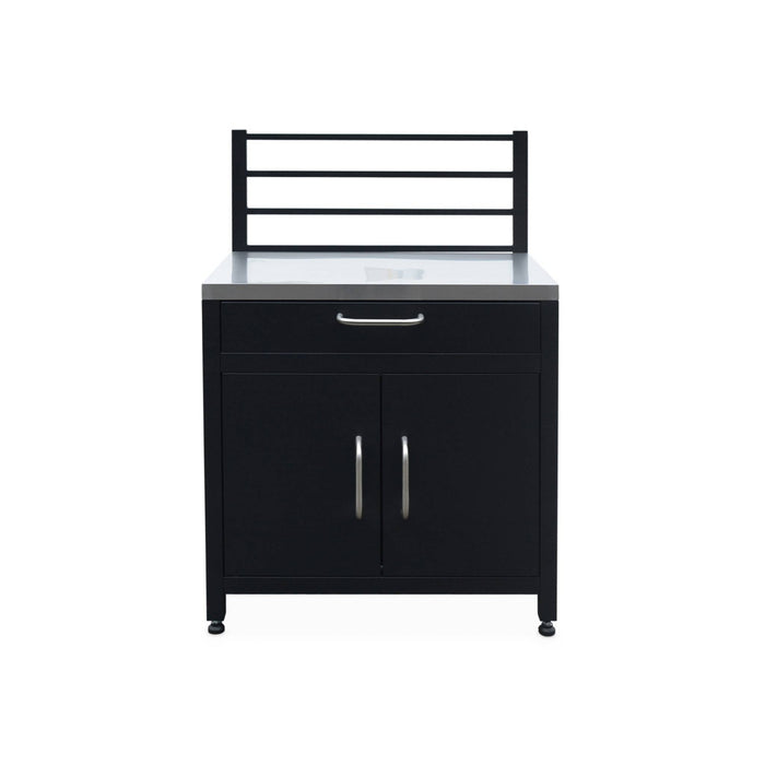 Mobile da esterno in acciaio 1 cassetto e 1 anta, 80cm, nero