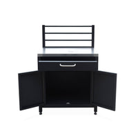 Mobile da esterno in acciaio 1 cassetto e 1 anta, 80cm, nero