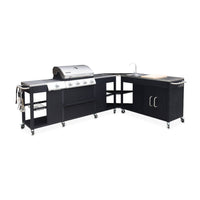 Barbecue a gas stile americano, nero