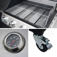 Barbecue a gas stile americano, nero