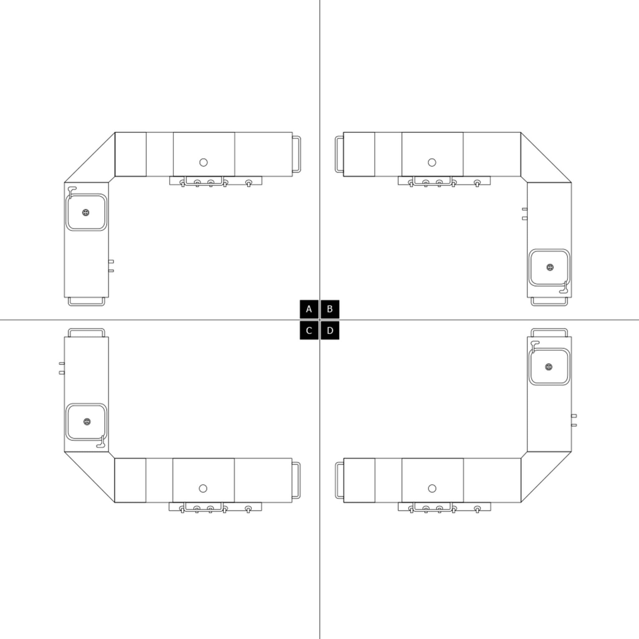 Barbecue a gas stile americano, nero
