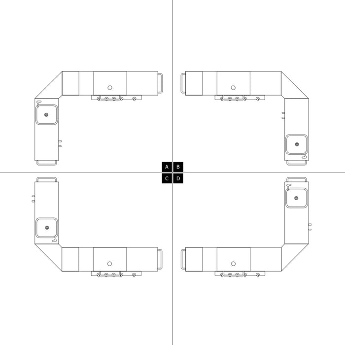 Barbecue a gas stile americano, nero