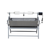 Girarrosto a carbonella con spiedo elettrico, grigio