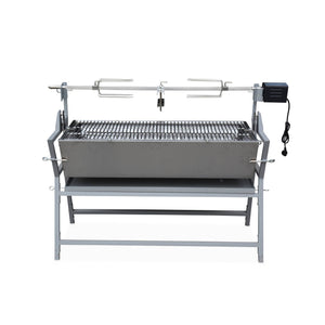 Girarrosto a carbonella con spiedo elettrico, grigio