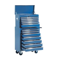 Carrello Portautensili da Officina Professionale Porta Attrezzi con Cassettiera 61.5 x 33 x 113cm Blu
