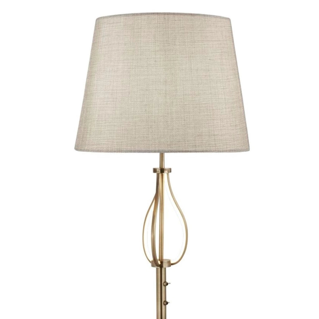 Piantana Contemporaneo Las Vegas Acciaio Ottone Tessuto Bianco 1 Luce E27