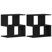 Set di 2 Comodini | Armadio da Notte | Mobiletto da notte Rovere Nero 50 x 30 x 51,5 cm