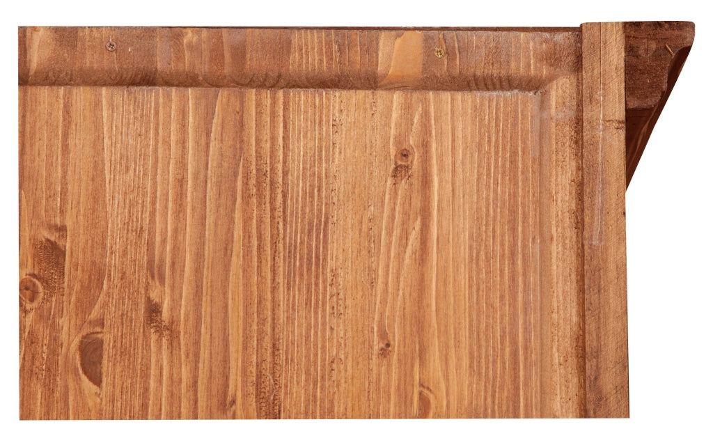 Biscottini Vetrina Country in legno massello di tiglio finitura noce L120xPR37xH197 cm. Made in Italy