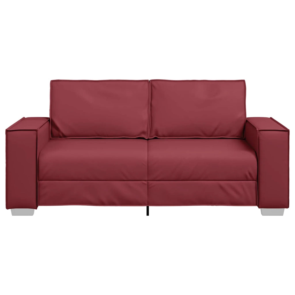 Divano a due posti Rosso Vino 180 cm Pelle Sintetica 4105054